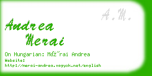 andrea merai business card
